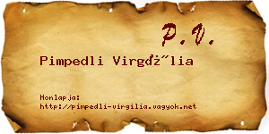Pimpedli Virgília névjegykártya